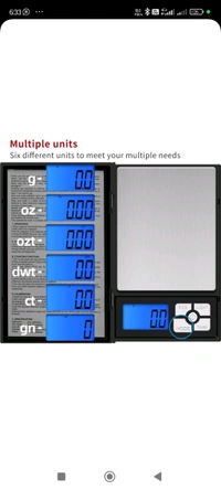 {1kg10mg} Mini Note Book Model Jewelleri Scale 1kg  - Black