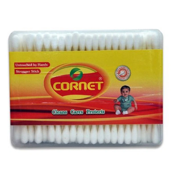 Cornet Premium Cotton Buds Box Layout Covering 100 Sticks