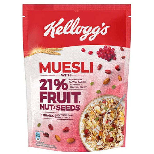 Kellogg's Muesli with 21% Fruit and Nut Pouch 500g