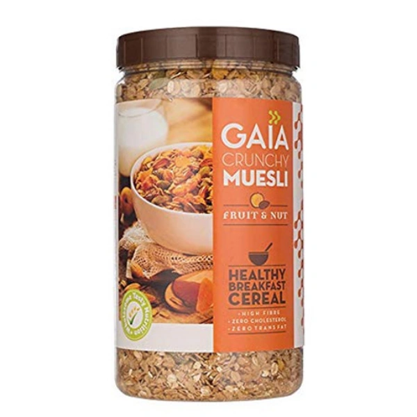 Gaia Crunchy Muesli Fruit and Nut Packed with Fibre Iron and antioxidants 1KG