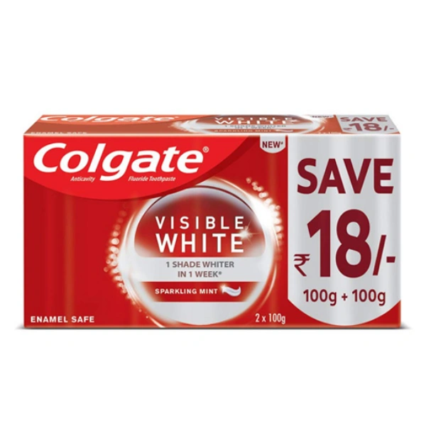 Colgate Visible White Toothpaste 200gm x 2