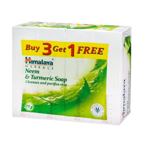 Himalaya Neem & Turmeric Soap (Buy 3 Get 1 Free) 4 x 75 g