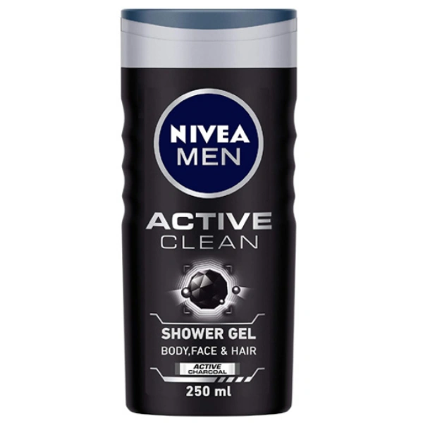 NIVEA Men Body Wash Active Clean Face & Hair 250 ml
