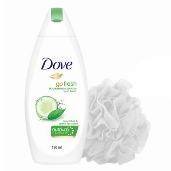 Dove Go Fresh Body Wash 190 ml Free Loofah