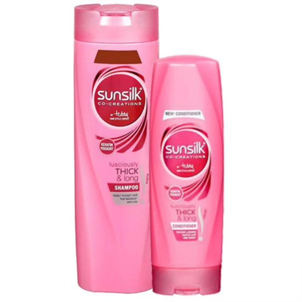 Sunsilk Lusciously Thick & Long Shampoo (Free Sunsilk Conditioner 80 ml) 180 ml