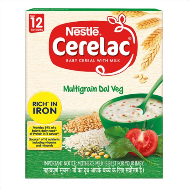 Nestle Cerelac Stage-4 12 to 24 Months Multi Grain Dal Vegetable - 300g
