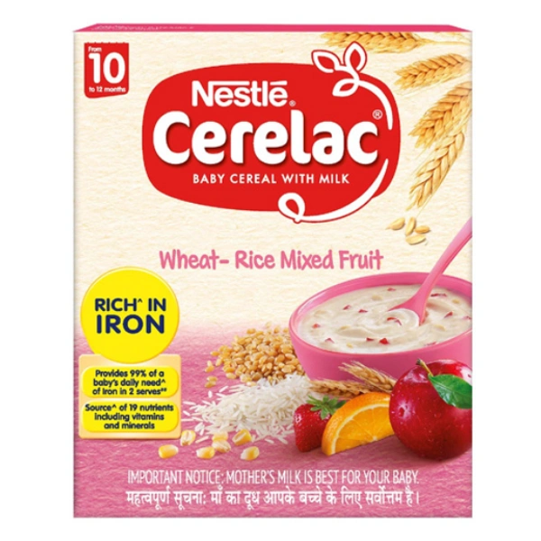 Nestle Cerelac Wheat-Rice Mixed Fruit – From 10 Months 300g