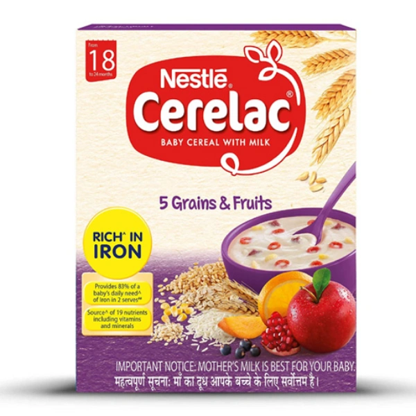 Nestle Cerelac 5 Grains & Fruits 18 to 24 Months 300G