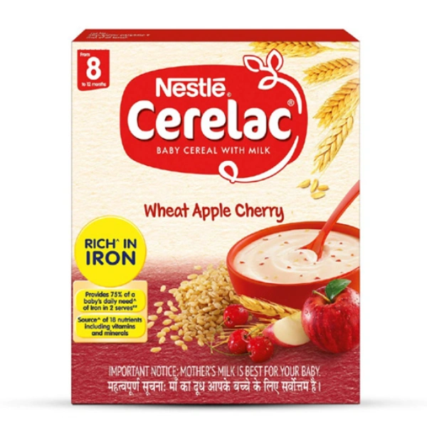 Nestle Cerelac Wheat Apple & Cherry 8 to 12 Months 300g