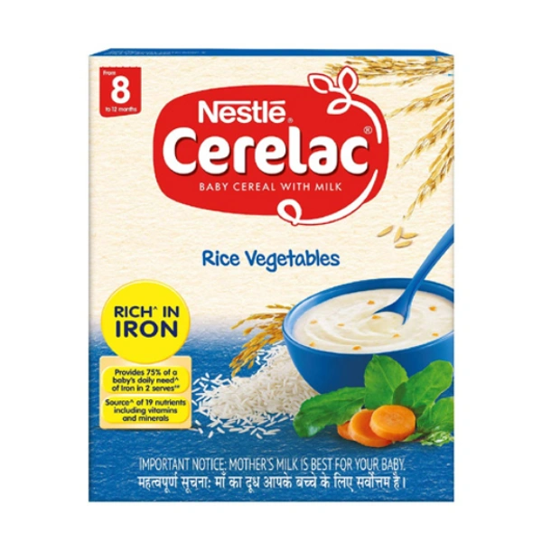 Nestle Cerelac Rice Vegetables 8 Months-24 Months Stage-2- 300 g