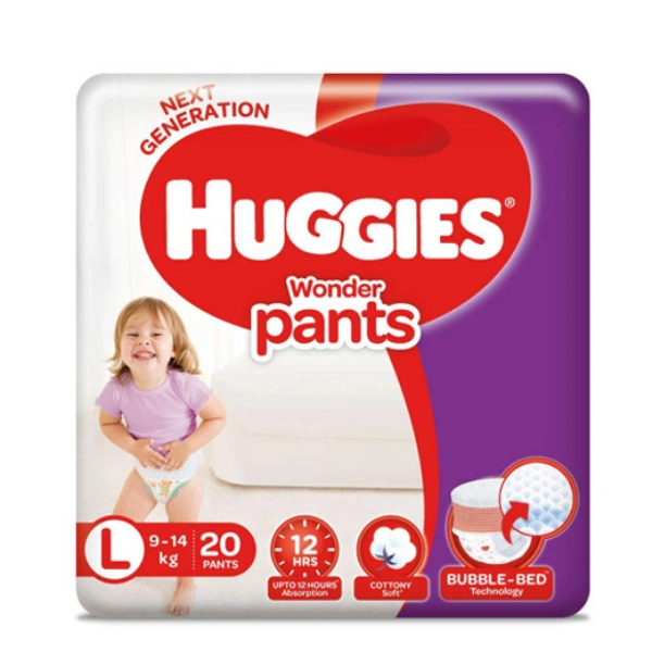 Huggies Wonder Pants L (9 - 14 kg) Pack Of 20