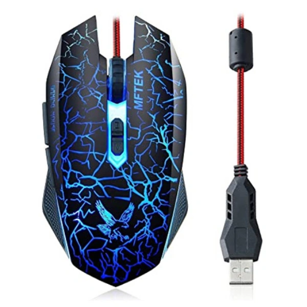 MFTEK Tag 7 2000 dpi LED Backlit Wired Gaming Mouse