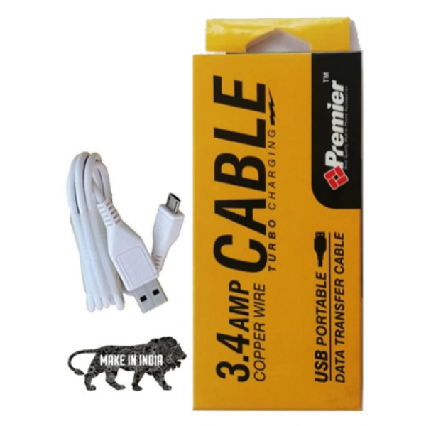Premier 3.4A Micro USB Copper Wire Cable