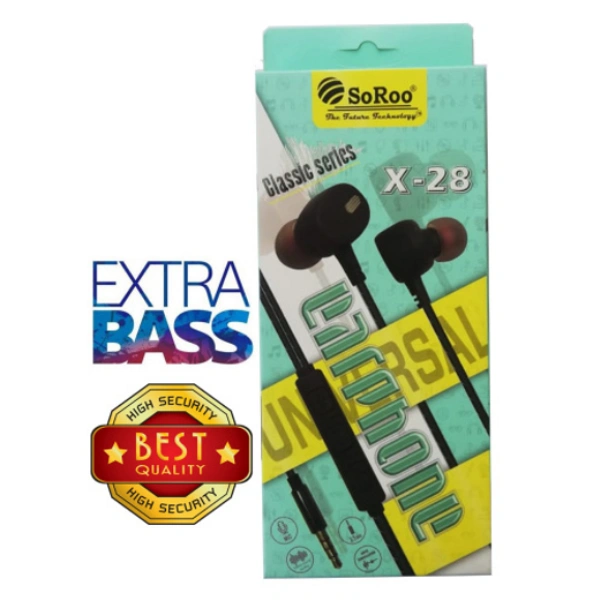 SoRoo Champ Earphones X28 High Bass