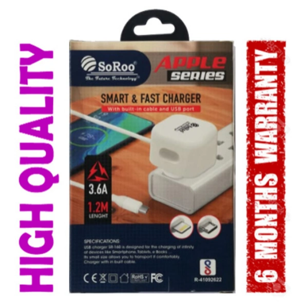 SoRoo Apple Series Smart & Fast Charger 3.6A