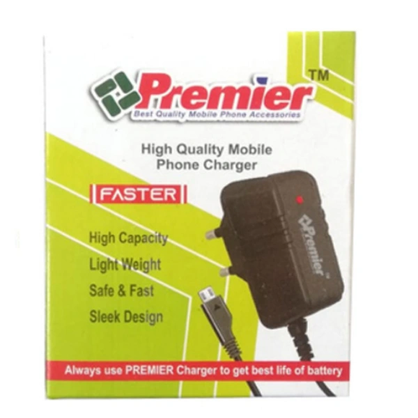 Micro USB Charger With Cable Black 800mh