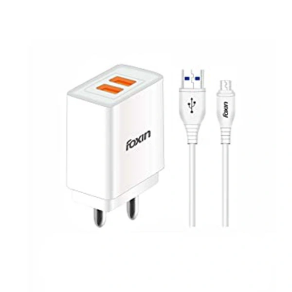 Foxin 2.4 Amp Dual Port USB Smart Adapter