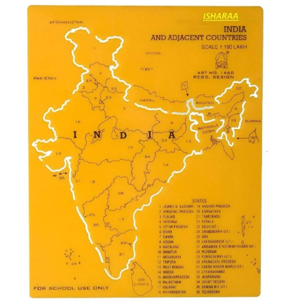 Plastic India Map Stencil