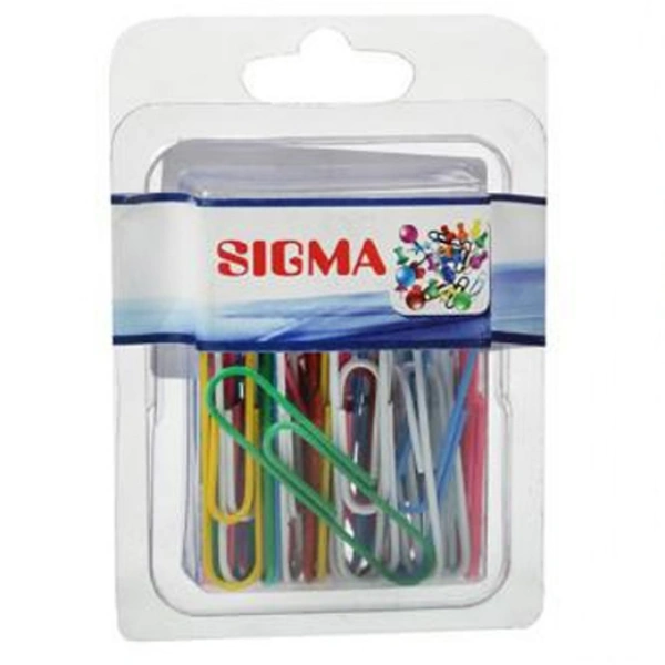 Sigma Assorted Plastic Gemclips 50 mm Pack Of 40