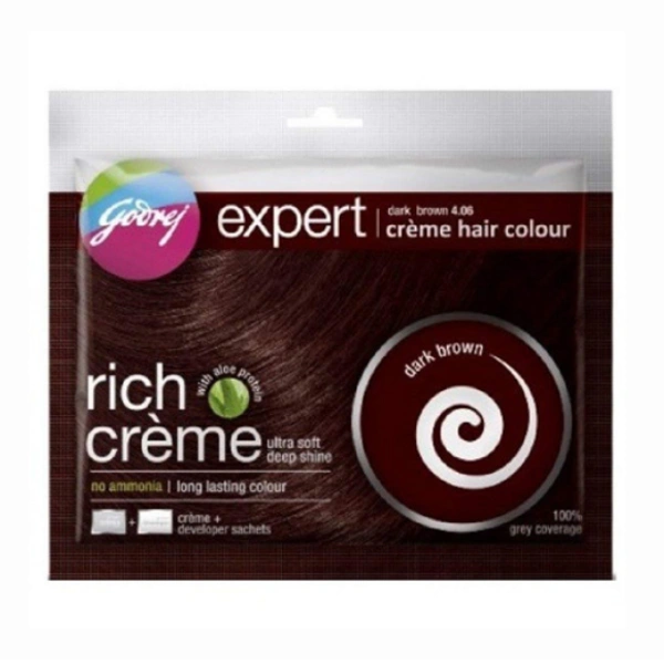 Godrej Expert Creme Hair Colour Dark Brown 4.06 20 g 