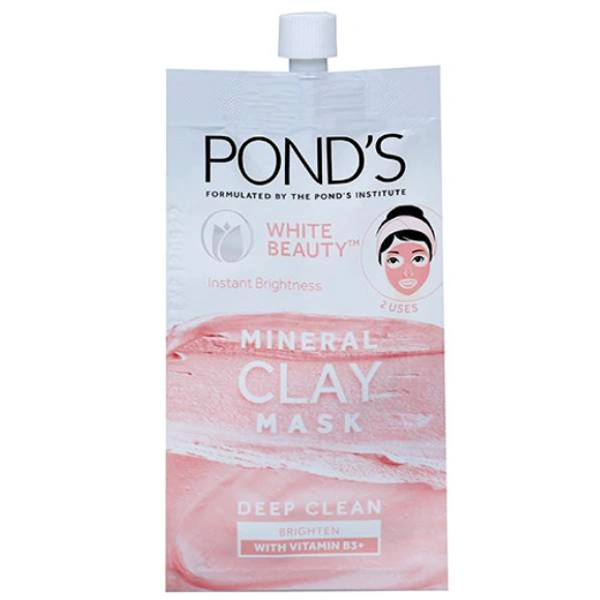 Ponds White Beauty Mineral Clay Instant Brightness Deep Clean Mask 8 g 