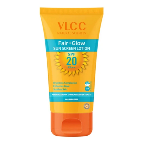 VLCC Fair+Glow Sun Screen Lotion SPF 20 PA++ 50ml 