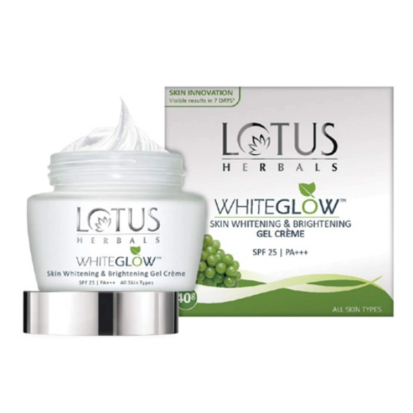 Lotus Herbals Whiteglow Skin Whitening And Brightening Gel Cream SPF-25 40g 