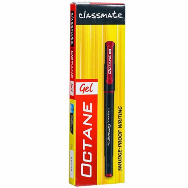 Classmate Octane Black Ball Pen  - Red
