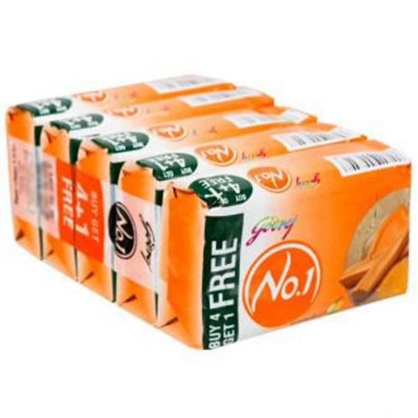 Godrej No.1 Sandal And Turmeric Soap 5 x 100g
