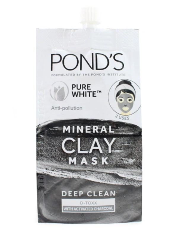 Ponds Pure White Mineral Clay Deep Clean Anti Pollution Mask 8 g