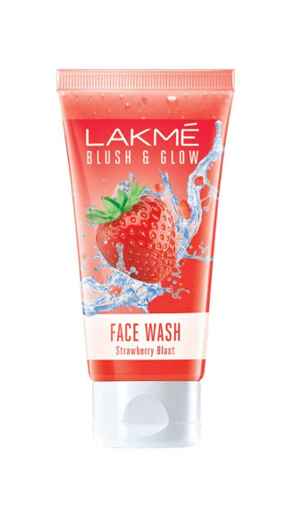 LAKME BLUSH & GLOW STRAWBERRY FRESHNESS GEL FACE WASH WITH STRAWBERRY EXTRACTS, 100 G