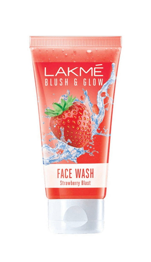 LAKME BLUSH & GLOW STRAWBERRY FRESHNESS GEL FACE WASH WITH STRAWBERRY EXTRACTS, 50 G