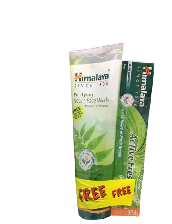 Himalaya neem face wash 100ml with Himalaya active fresh gel 40g free