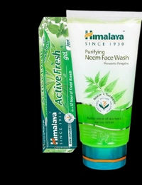 Himalaya neem face wash 100ml with Himalaya active fresh gel 40g free