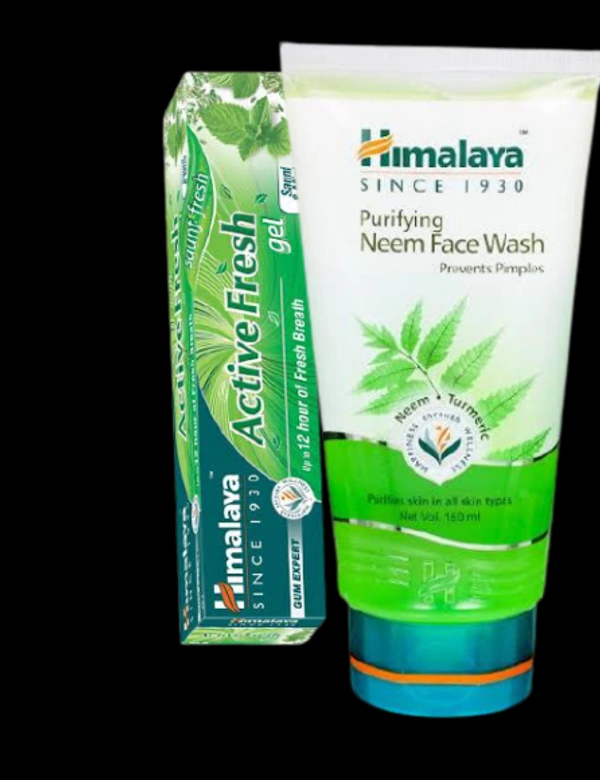 Himalaya neem face wash 100ml with Himalaya active fresh gel 40g free