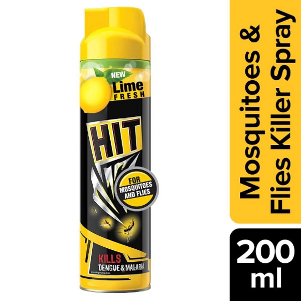 HIT Mosquito & Fly Killer Spray - Lime Fragrance, 200 ml
