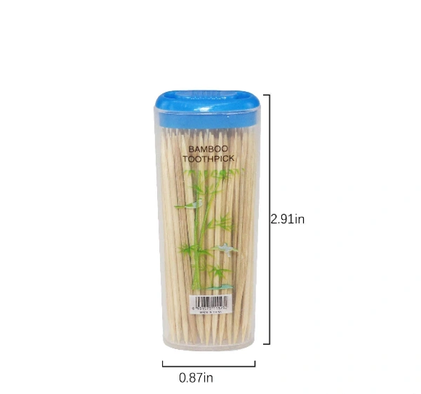 Wooden Bamboo Toothpicks with Dispenser Box