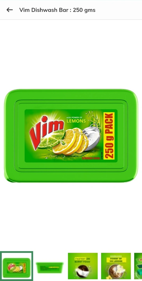 Vim Dishwash Bar 250Gms