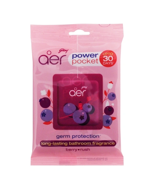 Godrej Aer Bathroom Fragrance Berry Rush Pocket - 10Gms