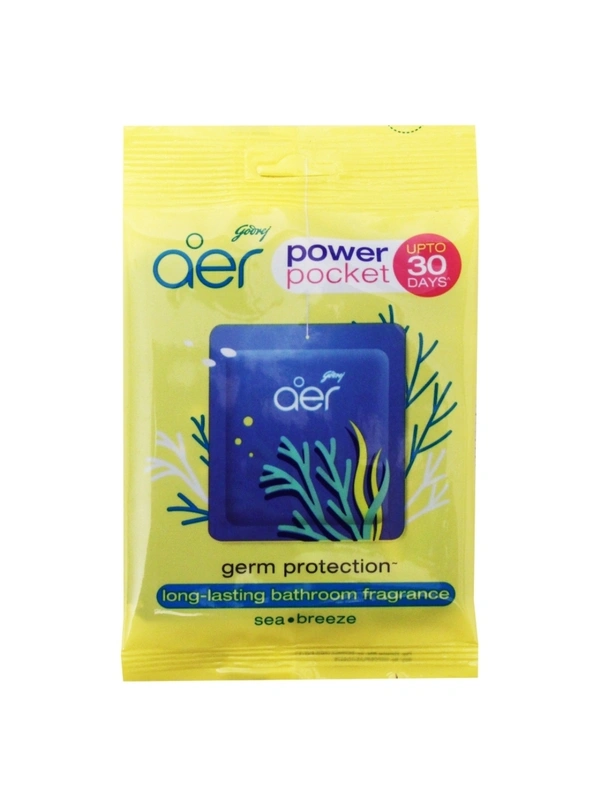 Godrej Aer Bathroom Fragrance Sea Breeze Pocket  - 10Gms