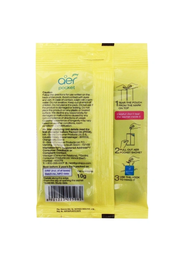Godrej Aer Bathroom Fragrance Sea Breeze Pocket  - 10Gms
