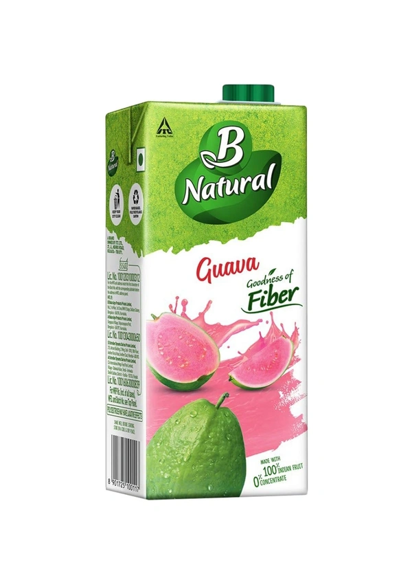B Natural Guava Fruit Beverage : 1Lt