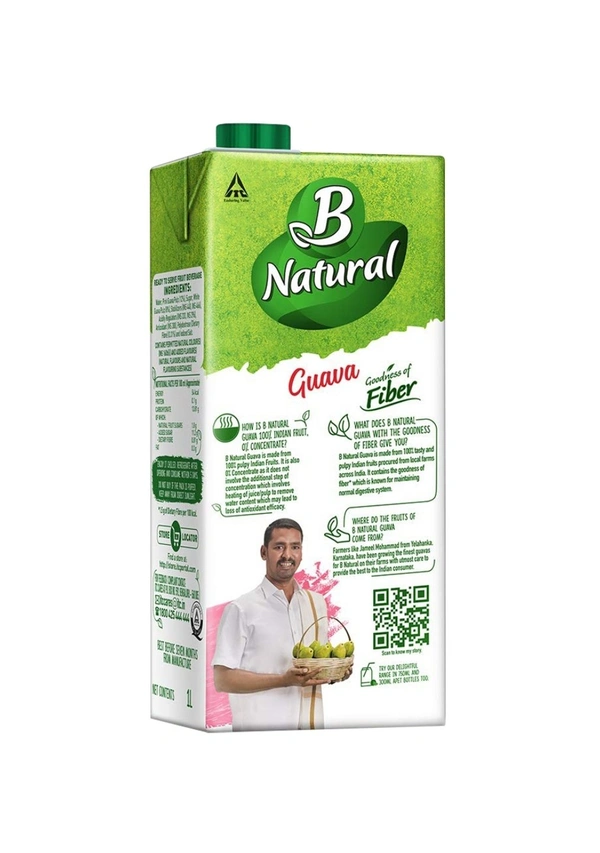 B Natural Guava Fruit Beverage : 1Lt
