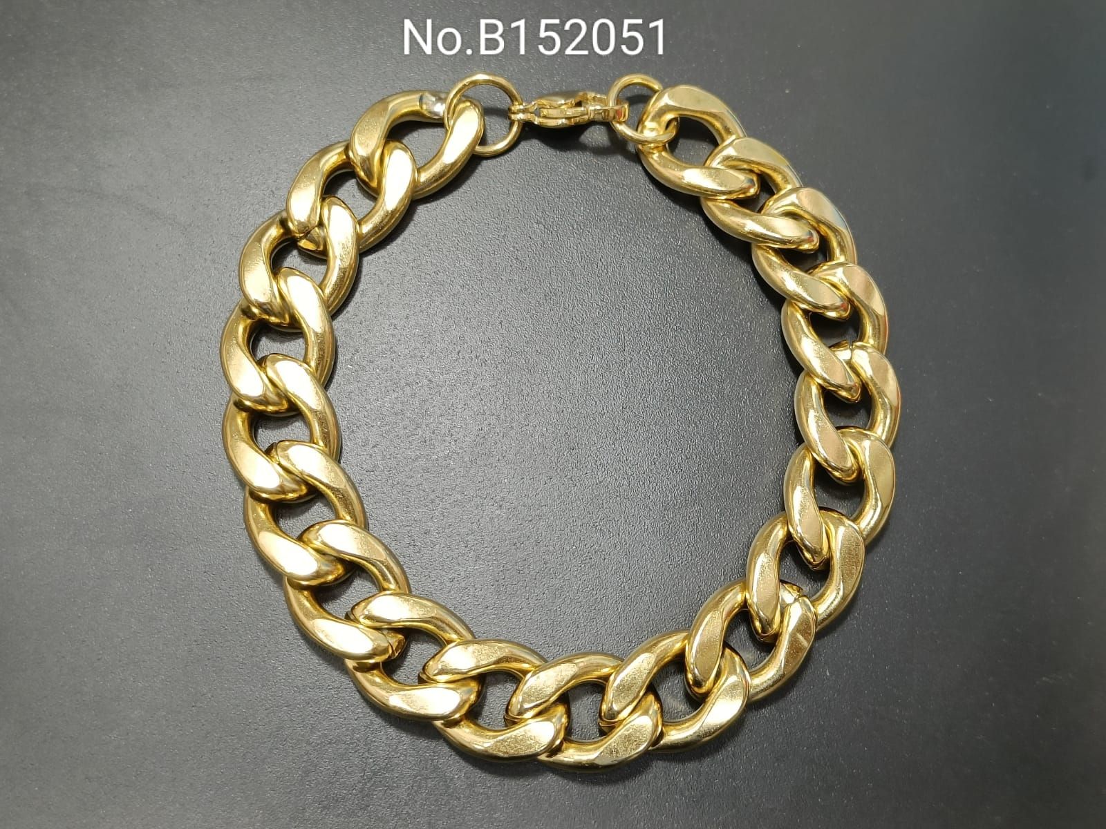 Men's Link 14k Gold (84gram) or Platinum (135gram) 13mm Bracelet 9