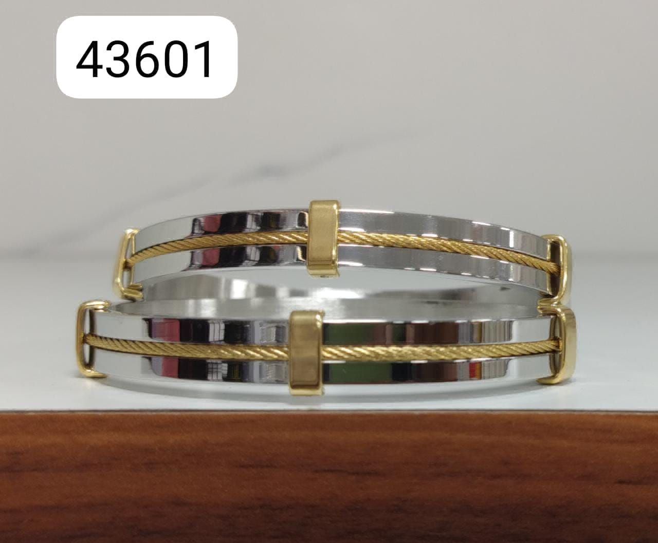 All Stacked Up Stainless Steel Cuff Bracelet - JF04558040 - Fossil
