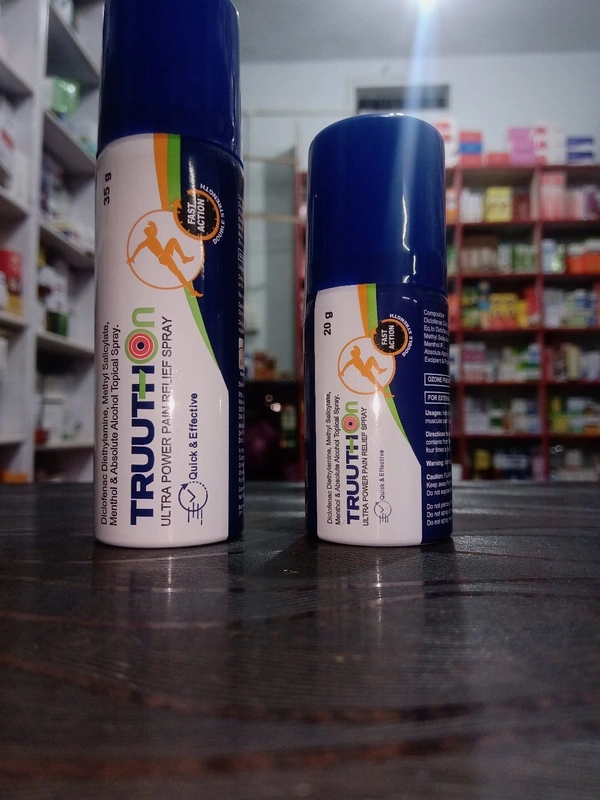 Combo Pack Of (TRUUTH) pain Relief Spray - Blue, 35+20 gm