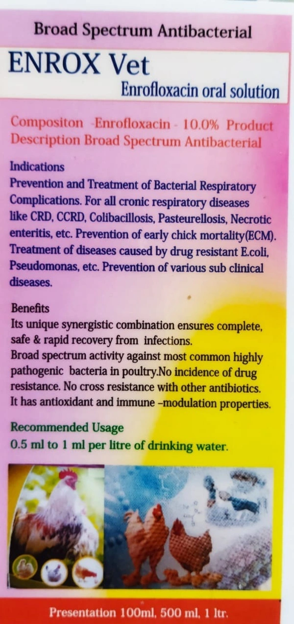 ENROXVET (Enrofloxacin 10%)  1ltr