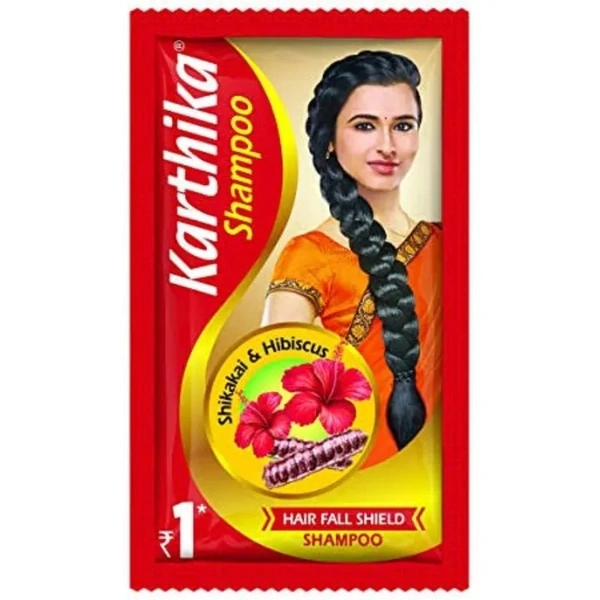 கார்த்திகா ஷாம்பூ / Karthika Shampoo ( Hibiscus) - 1₹ Sachet (20 Pieces)