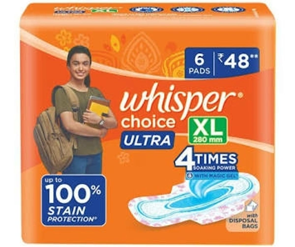 வ்ஹிஸ்பேர் அல்ட்ரா (XL) / Whisper Ultra (XL) - Offer / 3Pieces - 6N Pads