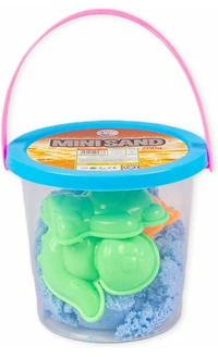 RATNA'S Mini Sand 200g Blue Color for Kids with Assorted Moulds - Kinetic Sand Kit Activity Toys, Soft Sand Clay (Blue)
